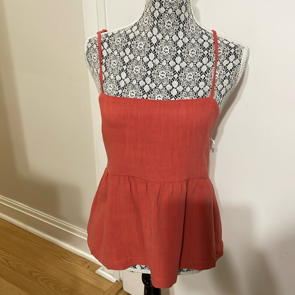 Dex burnt orange top with spaghetti straps size Large NWT